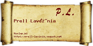 Prell Lavínia névjegykártya